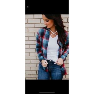 Beautiful blue plaid shirt